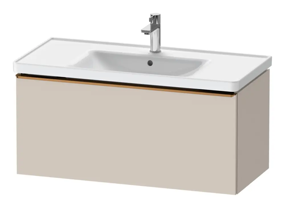 Duravit D-Neo Waschtischunterschrank mit 1 Auszug Griff Bronze Gebürstet 984 x 440 x 452 mm - Taupe Matt Angebot