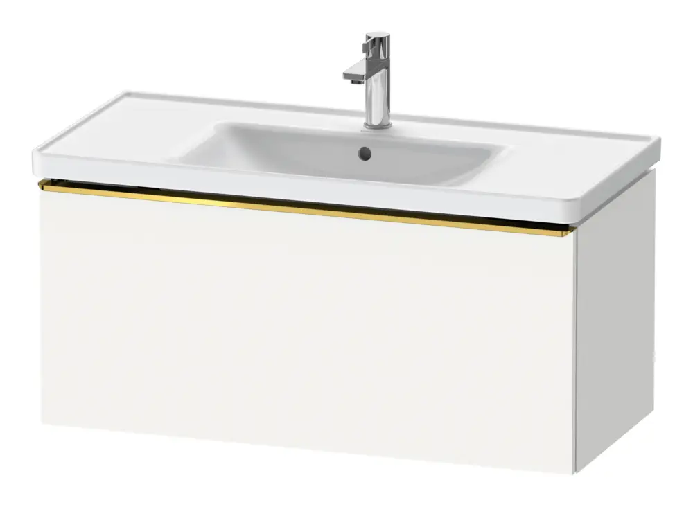 Bestseller Duravit D-Neo Waschtischunterschrank mit 1 Auszug Griff Gold Poliert 984 x 440 x 452 mm - Weiß Matt