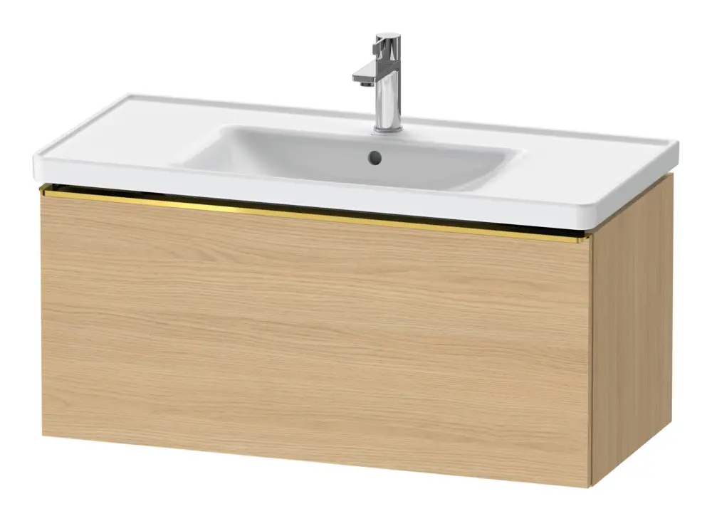 Duravit D-Neo Waschtischunterschrank mit 1 Auszug Griff Gold Poliert 984 x 440 x 452 mm - Eiche Natur Matt Solange Der Vorrat Reicht