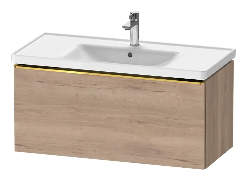 Sichere Zahlung Duravit D-Neo Waschtischunterschrank mit 1 Auszug Griff Gold Poliert 984 x 440 x 452 mm - Eiche Marmoriert Matt