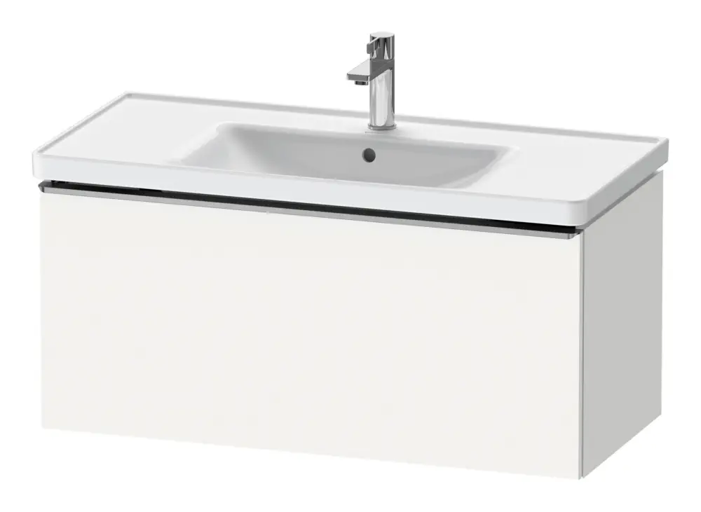 Duravit D-Neo Waschtischunterschrank mit 1 Auszug Griff Edelstahl Gebürstet 984 x 440 x 452 mm - Weiß Matt Wochenendangebot