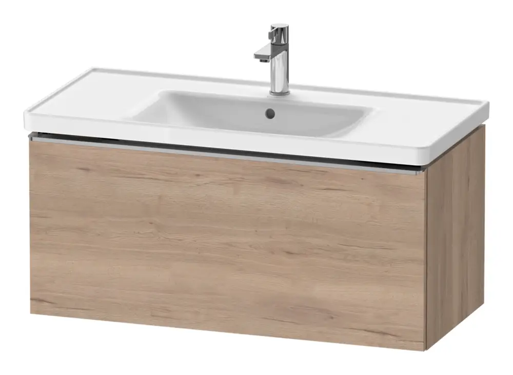 Sale Duravit D-Neo Waschtischunterschrank mit 1 Auszug Griff Edelstahl Gebürstet 984 x 440 x 452 mm - Eiche Marmoriert Matt