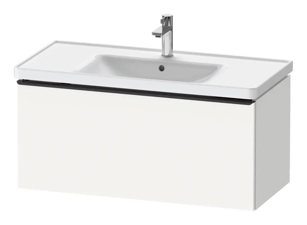 Duravit D-Neo Waschtischunterschrank mit 1 Auszug Griff Diamantschwarz Matt 984 x 440 x 452 mm - Weiß Matt Markenprodukt