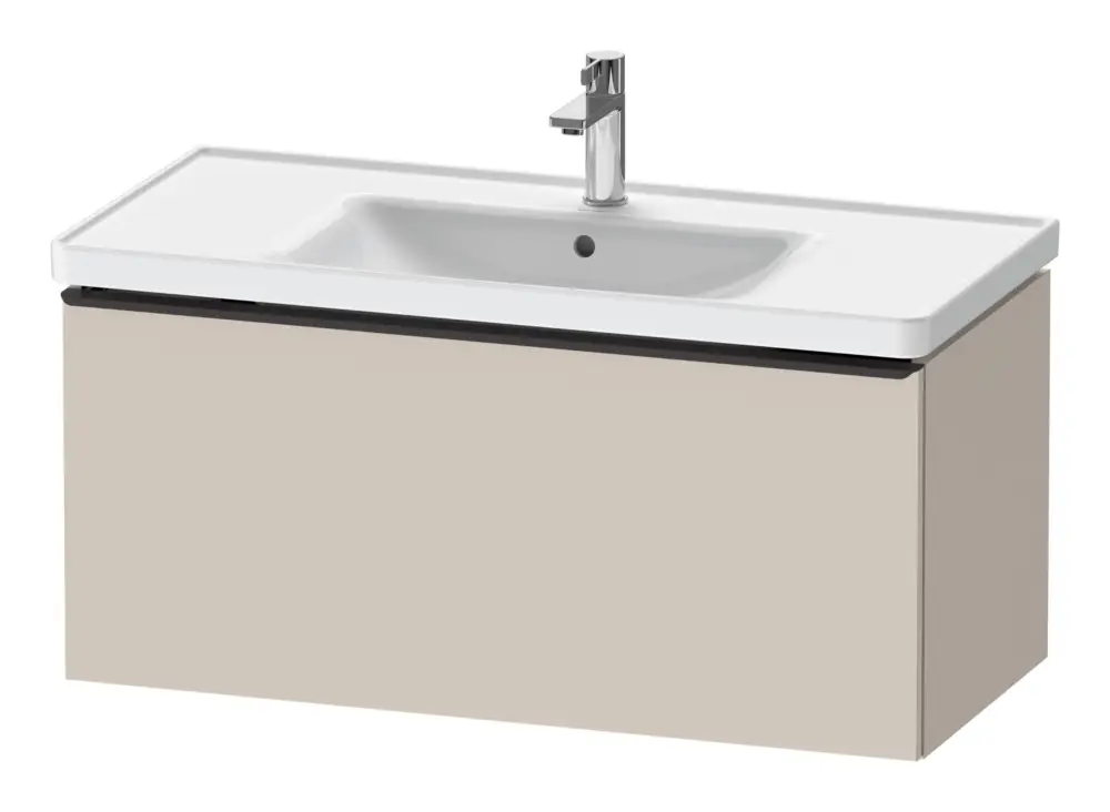 Duravit D-Neo Waschtischunterschrank mit 1 Auszug Griff Diamantschwarz Matt 984 x 440 x 452 mm - Taupe Matt Schnäppchen