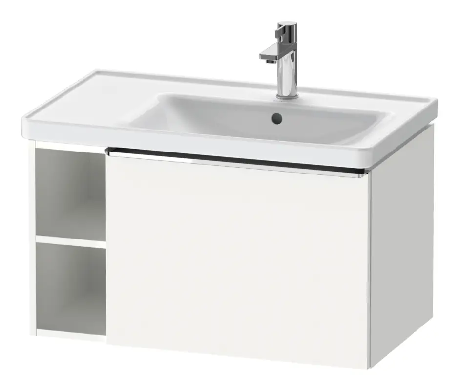 Expressversand Duravit D-Neo Waschtischunterschrank mit 1 Auszug und 2 Fächern links Griff Chrom Hochglanz 784 x 440 x 452 mm - Weiß Matt