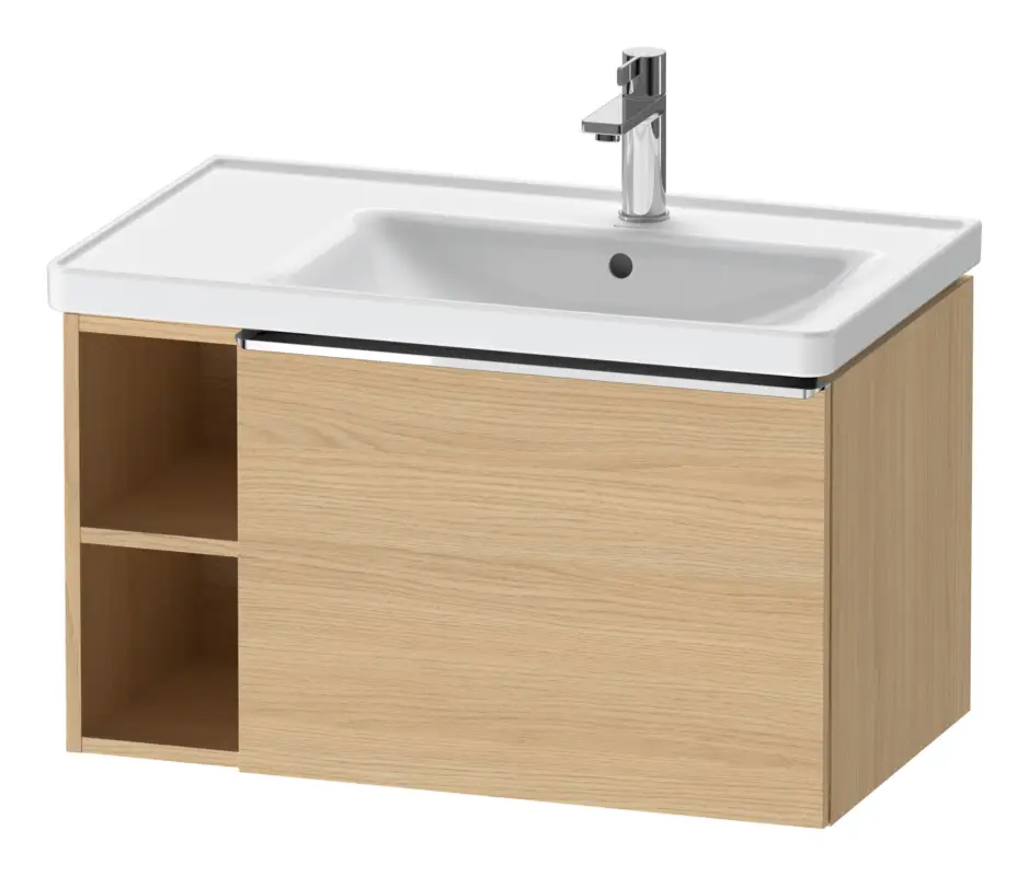 Super-Preis Duravit D-Neo Waschtischunterschrank mit 1 Auszug und 2 Fächern links Griff Chrom Hochglanz 784 x 440 x 452 mm - Eiche Natur Matt