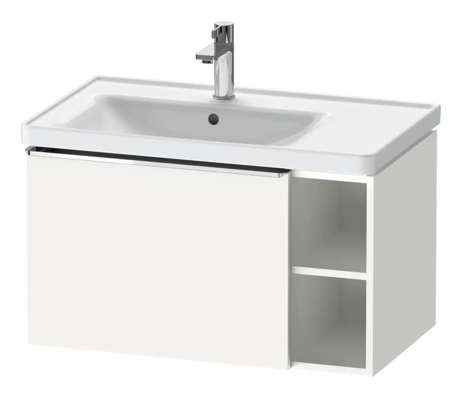 Duravit D-Neo Waschtischunterschrank mit 1 Auszug und 2 Fächern rechts Griff Chrom Hochglanz 784 x 440 x 452 mm - Weiß Matt Markenware