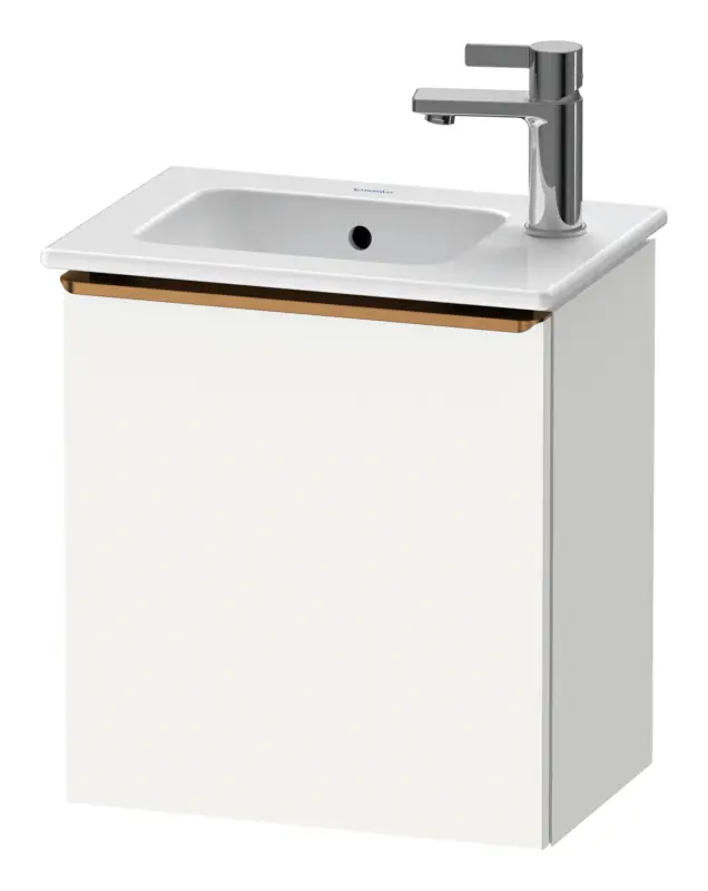 Duravit D-Neo Waschtischunterschrank mit 1 Tür Anschlag links Griff Bronze Gebürstet 410 x 440 x 274 mm - Weiß Matt Sofort Bestellen