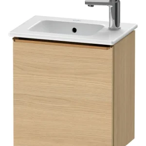Sonderangebot Duravit D-Neo Waschtischunterschrank mit 1 Tür Anschlag links Griff Bronze Gebürstet 410 x 440 x 274 mm - Eiche Natur Matt