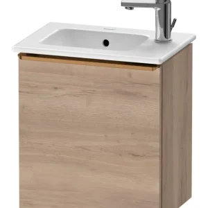 Wochenendangebot Duravit D-Neo Waschtischunterschrank mit 1 Tür Anschlag links Griff Bronze Gebürstet 410 x 440 x 274 mm - Eiche Marmoriert Matt