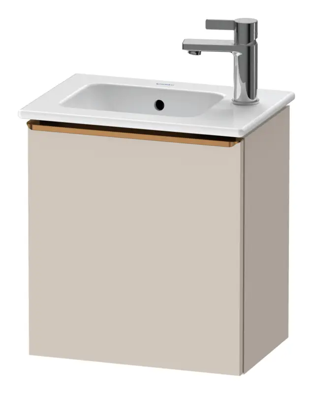 Heißes Angebot Duravit D-Neo Waschtischunterschrank mit 1 Tür Anschlag links Griff Bronze Gebürstet 410 x 440 x 274 mm - Taupe Matt
