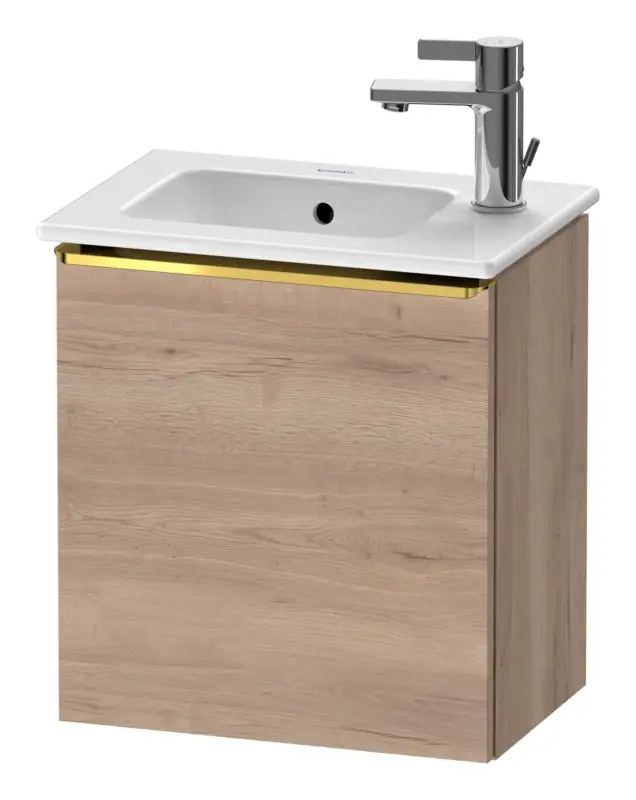 Duravit D-Neo Waschtischunterschrank mit 1 Tür Anschlag links Griff Gold Poliert 410 x 440 x 274 mm - Eiche Marmoriert Matt Kracherpreis