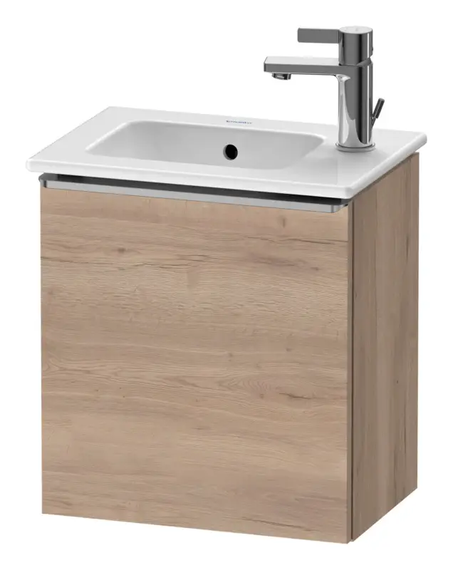 Duravit D-Neo Waschtischunterschrank mit 1 Tür Anschlag links Griff Edelstahl Gebürstet 410 x 440 x 274 mm - Eiche Marmoriert Matt Sofort Bestellen