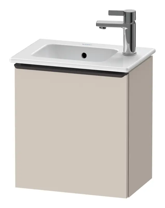 Duravit D-Neo Waschtischunterschrank mit 1 Tür Anschlag links Griff Diamantschwarz Matt 410 x 440 x 274 mm - Taupe Matt Mega-Angebot