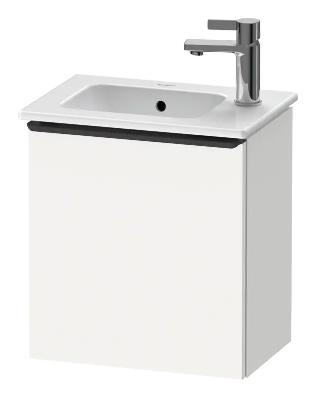 Duravit D-Neo Waschtischunterschrank mit 1 Tür Anschlag rechts Griff Diamantschwarz Matt 410 x 440 x 274 mm - Weiß Matt Knallerangebot