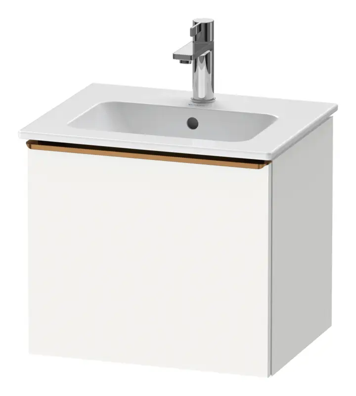Ausverkauf Duravit D-Neo Waschtischunterschrank mit 1 Auszug Griff Bronze Gebürstet 510 x 440 x 402 mm - Weiß Matt
