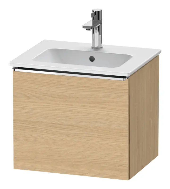 Duravit D-Neo Waschtischunterschrank mit 1 Auszug Griff Chrom Hochglanz 510 x 440 x 402 mm - Eiche Natur Matt Preisknaller
