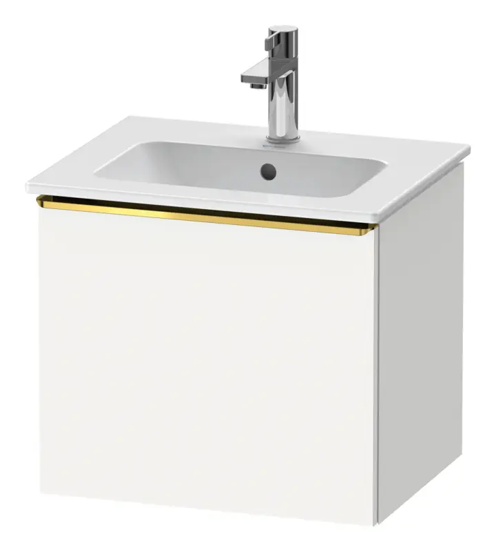 Sonderaktion Duravit D-Neo Waschtischunterschrank mit 1 Auszug Griff Gold Poliert 510 x 440 x 402 mm - Weiß Matt