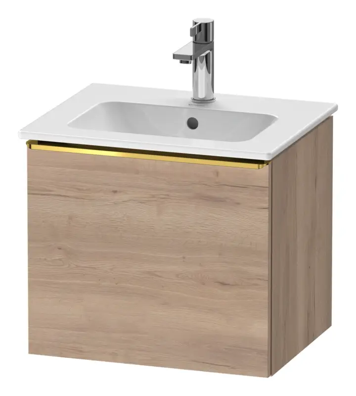 Duravit D-Neo Waschtischunterschrank mit 1 Auszug Griff Gold Poliert 510 x 440 x 402 mm - Eiche Marmoriert Matt Schnäppchen