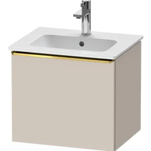 Versand Am Gleichen Tag Duravit D-Neo Waschtischunterschrank mit 1 Auszug Griff Gold Poliert 510 x 440 x 402 mm - Taupe Matt