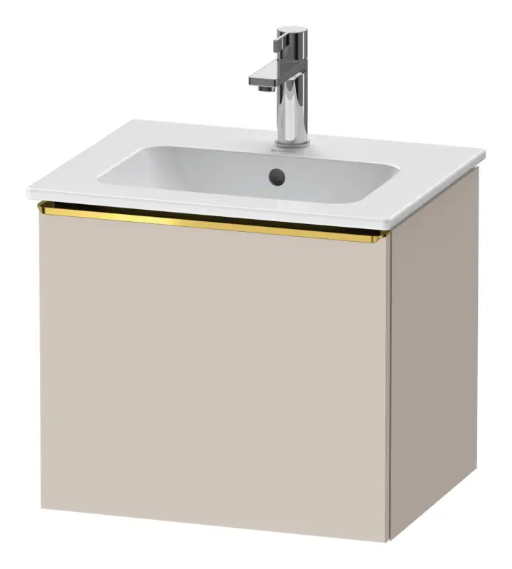 Versand Am Gleichen Tag Duravit D-Neo Waschtischunterschrank mit 1 Auszug Griff Gold Poliert 510 x 440 x 402 mm - Taupe Matt