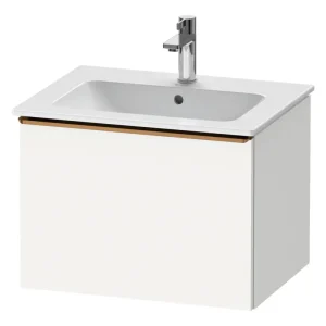 Ausverkauf Duravit D-Neo Waschtischunterschrank mit 1 Auszug Griff Bronze Gebürstet 610 x 440 x 462 mm - Weiß Matt