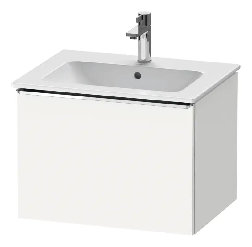 Duravit D-Neo Waschtischunterschrank mit 1 Auszug Griff Chrom Hochglanz 610 x 440 x 462 mm - Weiß Matt Wochenendangebot