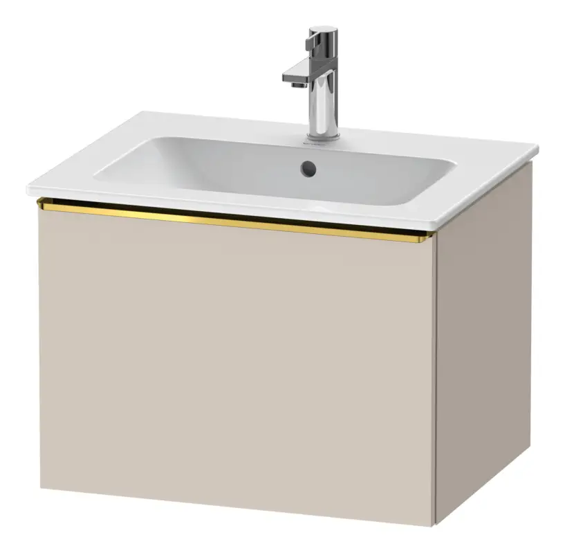 Duravit D-Neo Waschtischunterschrank mit 1 Auszug Griff Gold Poliert 610 x 440 x 462 mm - Taupe Matt Jetzt Bestellen