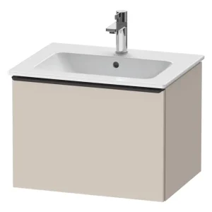 Zertifiziert Duravit D-Neo Waschtischunterschrank mit 1 Auszug Griff Diamantschwarz Matt 610 x 440 x 462 mm - Taupe Matt