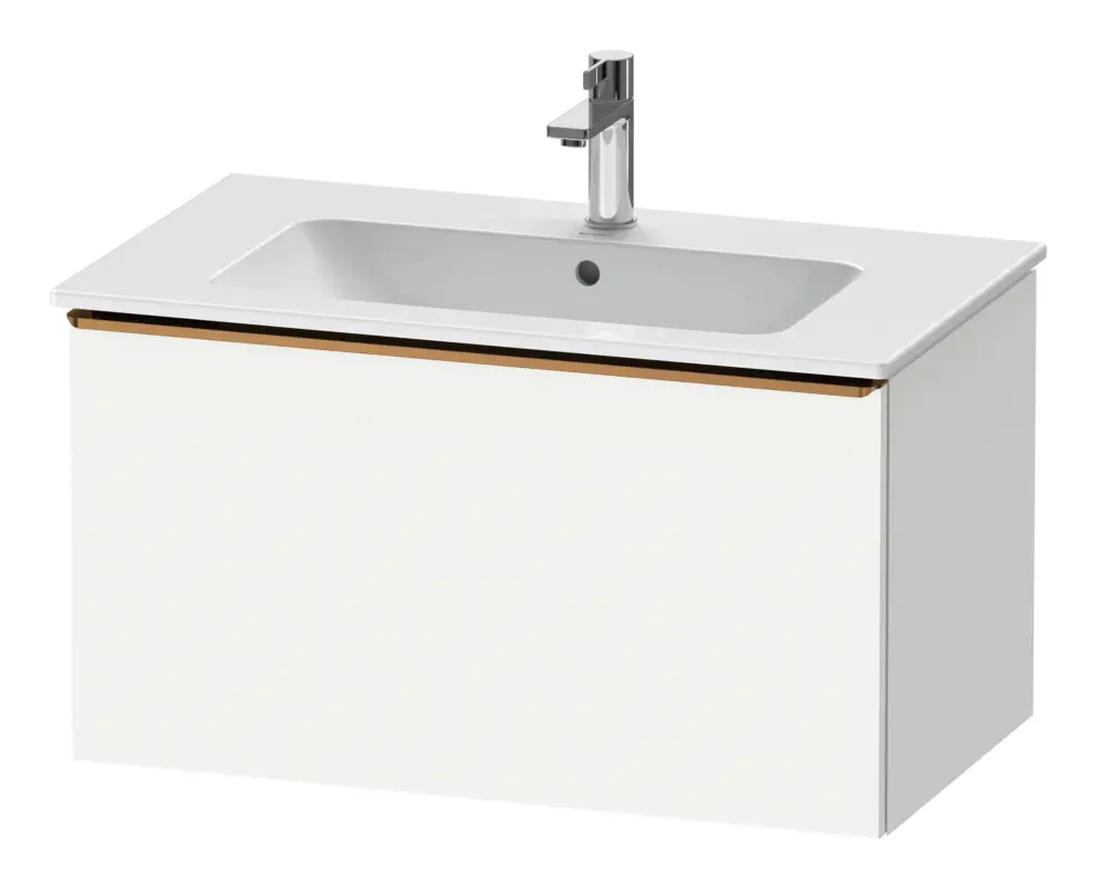 Duravit D-Neo Waschtischunterschrank mit 1 Auszug Griff Bronze Gebürstet 810 x 440 x 462 mm - Weiß Matt Schneller Versand