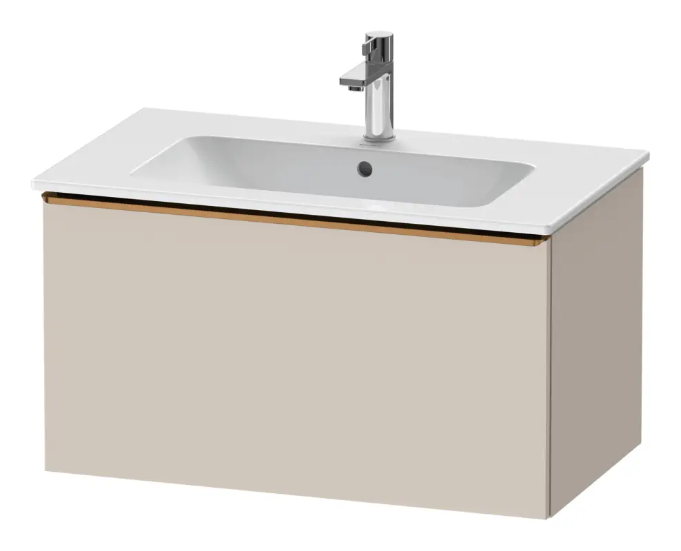 Saisonangebot Duravit D-Neo Waschtischunterschrank mit 1 Auszug Griff Bronze Gebürstet 810 x 440 x 462 mm - Taupe Matt