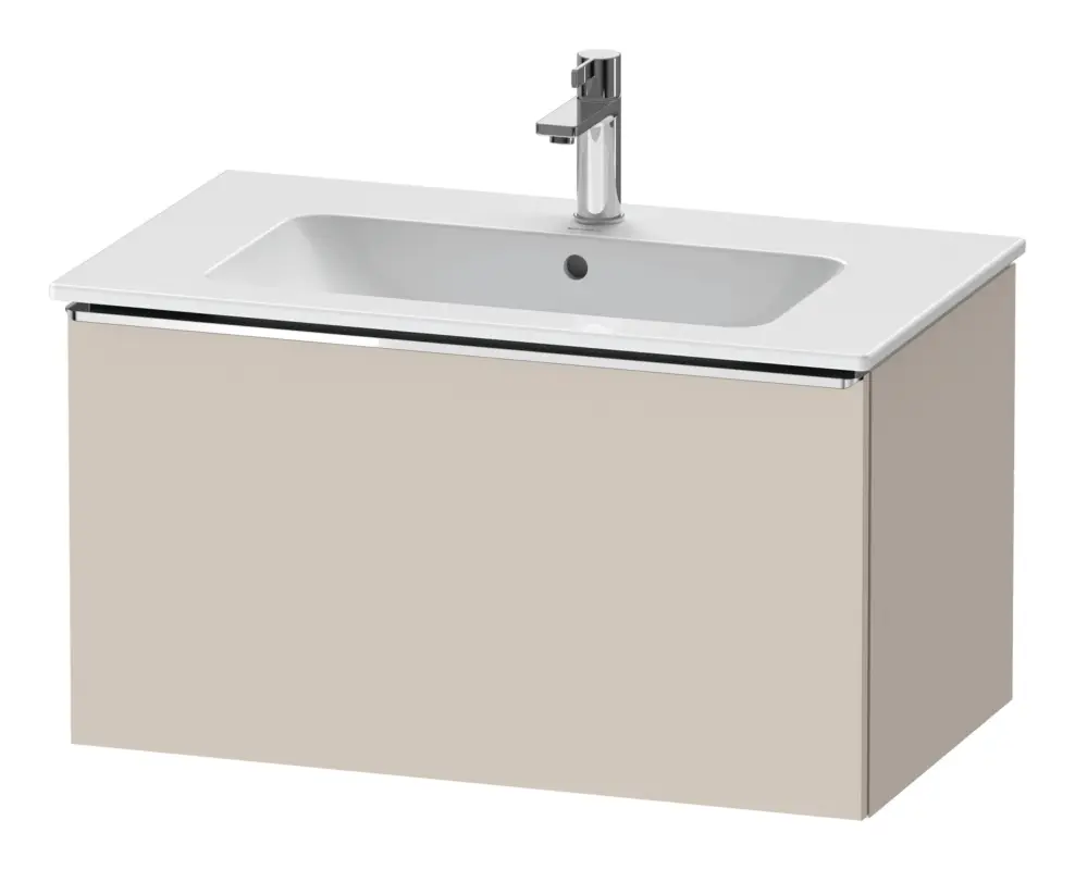 Duravit D-Neo Waschtischunterschrank mit 1 Auszug Griff Chrom Hochglanz 810 x 440 x 462 mm - Taupe Matt Bestseller