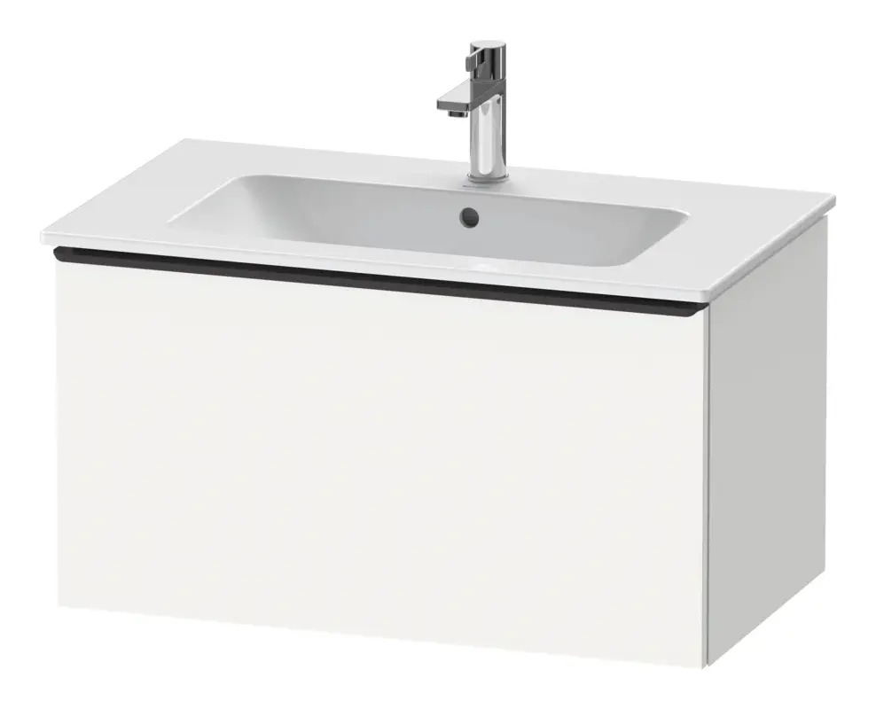 Duravit D-Neo Waschtischunterschrank mit 1 Auszug Griff Diamantschwarz Matt 810 x 440 x 462 mm - Weiß Matt Billig