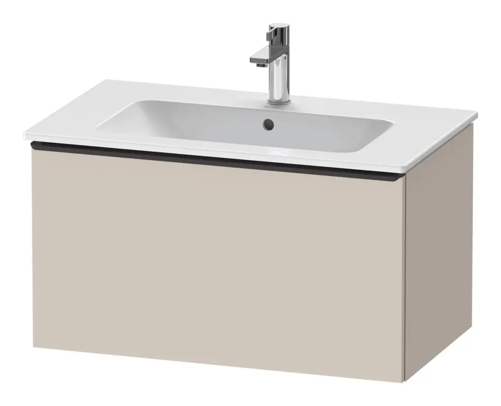 Duravit D-Neo Waschtischunterschrank mit 1 Auszug Griff Diamantschwarz Matt 810 x 440 x 462 mm - Taupe Matt Super-Preis