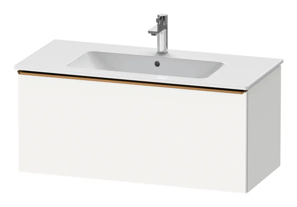 Duravit D-Neo Waschtischunterschrank mit 1 Auszug Griff Bronze Gebürstet 1010 x 440 x 462 mm - Weiß Matt Super-Preis