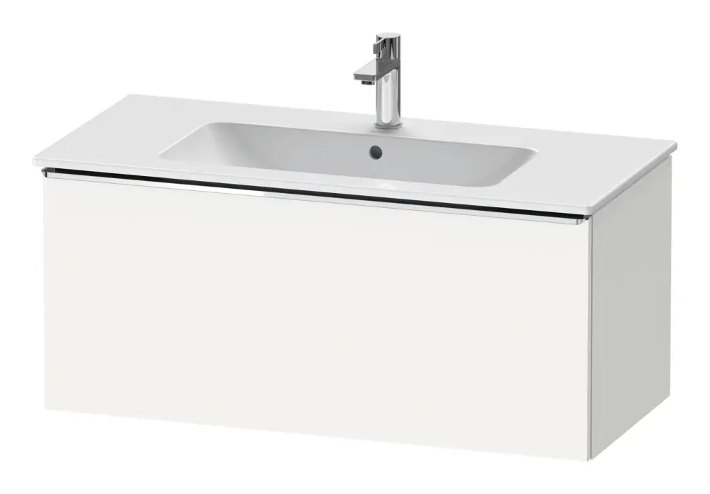 Duravit D-Neo Waschtischunterschrank mit 1 Auszug Griff Chrom Hochglanz 1010 x 440 x 462 mm - Weiß Matt Highlight