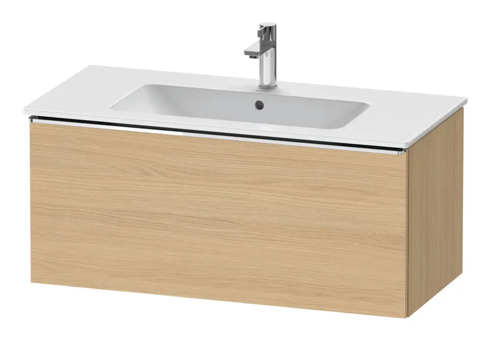 Bestpreis Duravit D-Neo Waschtischunterschrank mit 1 Auszug Griff Chrom Hochglanz 1010 x 440 x 462 mm - Eiche Natur Matt