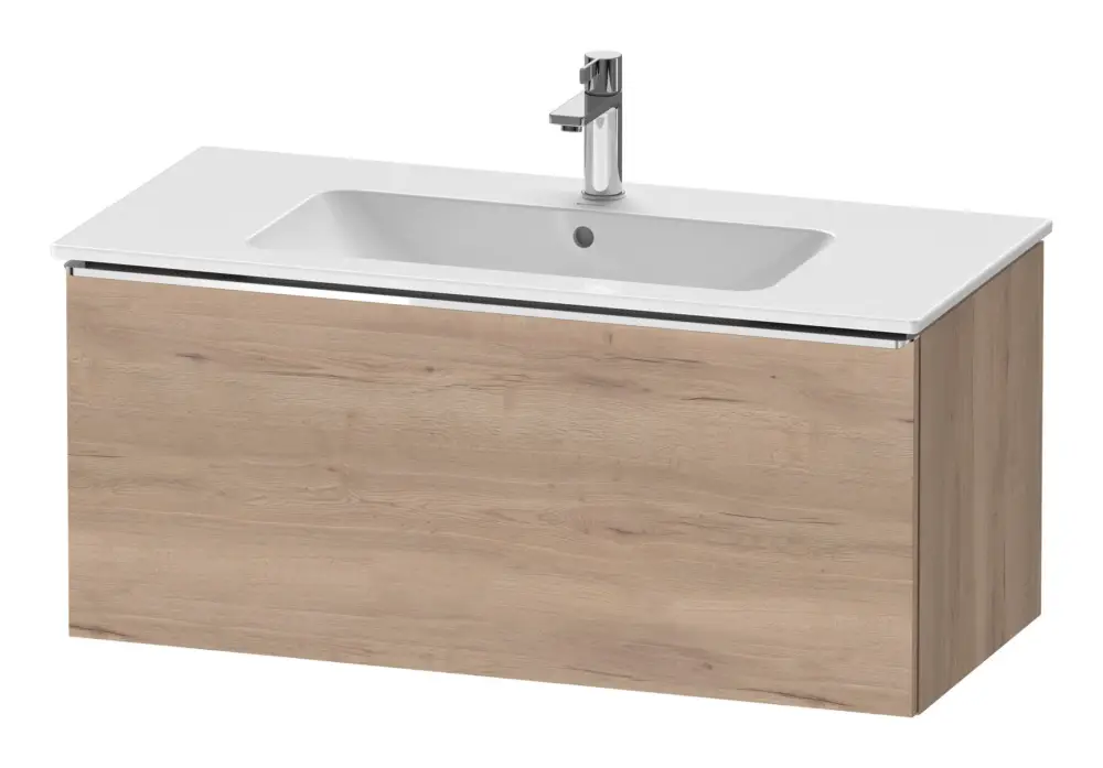 Preisknaller Duravit D-Neo Waschtischunterschrank mit 1 Auszug Griff Chrom Hochglanz 1010 x 440 x 462 mm - Eiche Marmoriert Matt