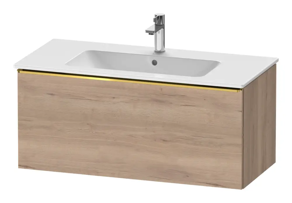 Duravit D-Neo Waschtischunterschrank mit 1 Auszug Griff Gold Poliert 1010 x 440 x 462 mm - Eiche Marmoriert Matt Heißes Angebot