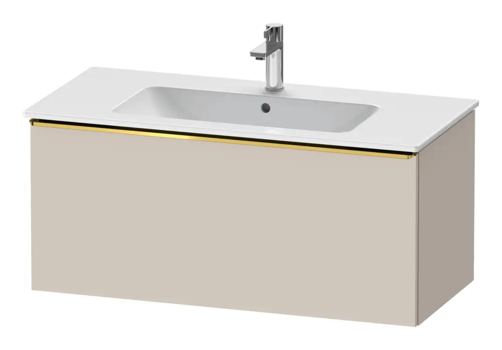Duravit D-Neo Waschtischunterschrank mit 1 Auszug Griff Gold Poliert 1010 x 440 x 462 mm - Taupe Matt Saisonangebot