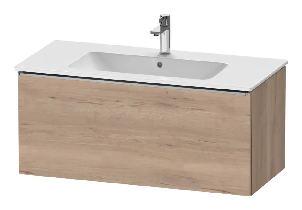 Bestseller Duravit D-Neo Waschtischunterschrank mit 1 Auszug Griff Edelstahl Gebürstet 1010 x 440 x 462 mm - Eiche Marmoriert Matt