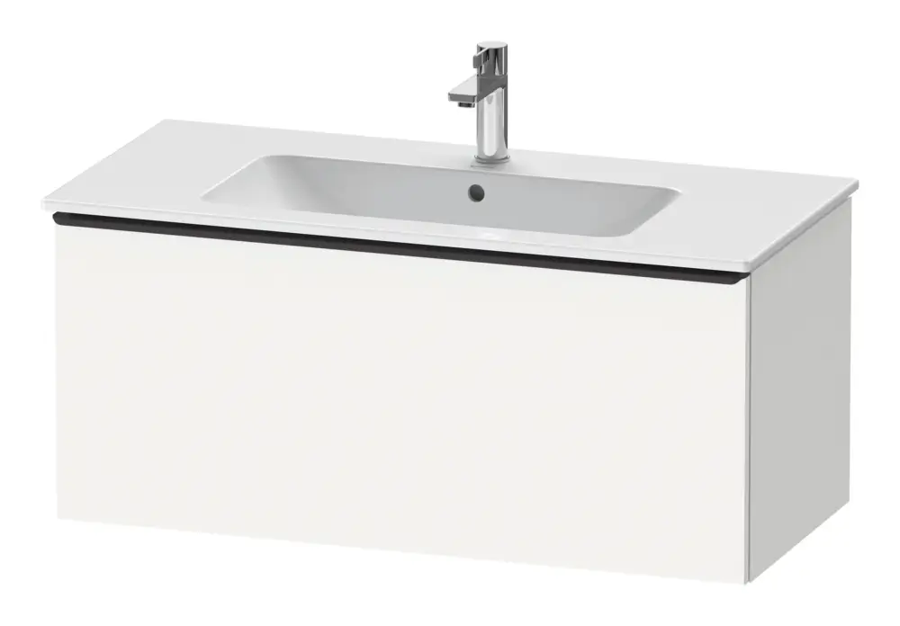 Versand Am Gleichen Tag Duravit D-Neo Waschtischunterschrank mit 1 Auszug Griff Diamantschwarz Matt 1010 x 440 x 462 mm - Weiß Matt