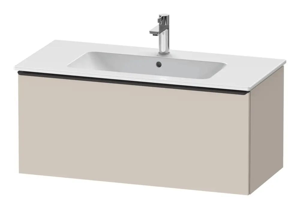 Heißes Angebot Duravit D-Neo Waschtischunterschrank mit 1 Auszug Griff Diamantschwarz Matt 1010 x 440 x 462 mm - Taupe Matt