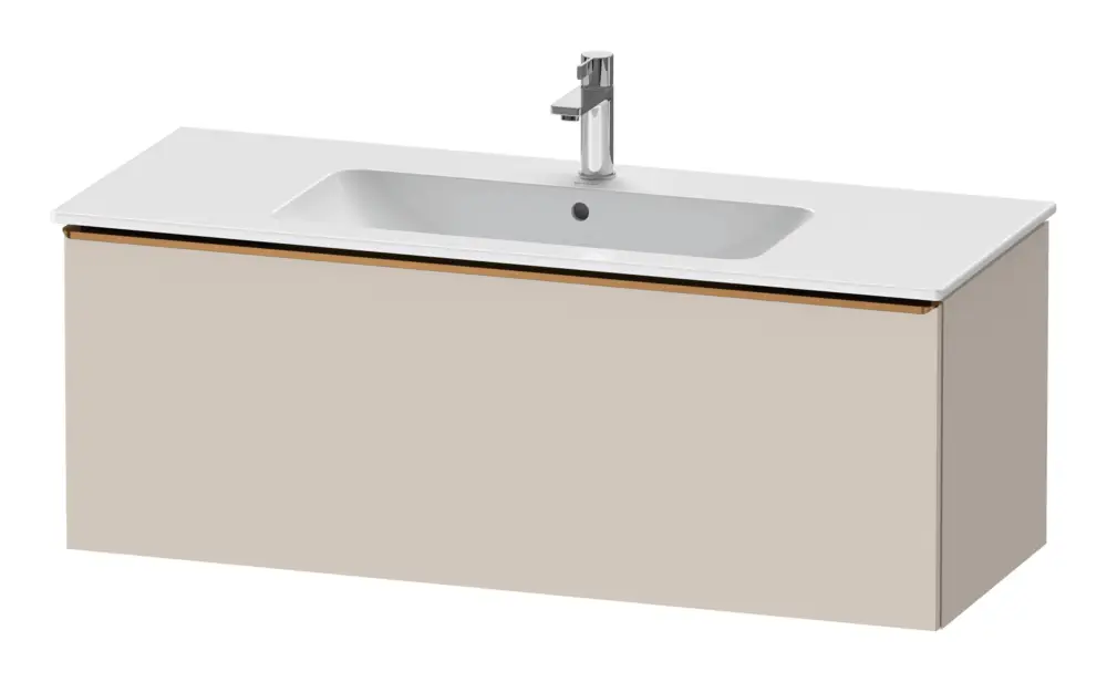 Echt Duravit D-Neo Waschtischunterschrank mit 1 Auszug Griff Bronze Gebürstet 1210 x 440 x 462 mm - Taupe Matt