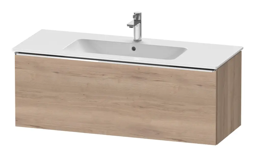 Duravit D-Neo Waschtischunterschrank mit 1 Auszug Griff Chrom Hochglanz 1210 x 440 x 462 mm - Eiche Marmoriert Matt Finale Aktion