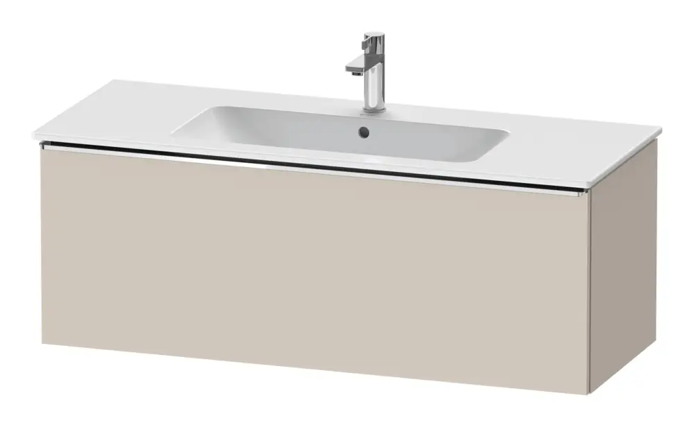 Rabatt Duravit D-Neo Waschtischunterschrank mit 1 Auszug Griff Chrom Hochglanz 1210 x 440 x 462 mm - Taupe Matt