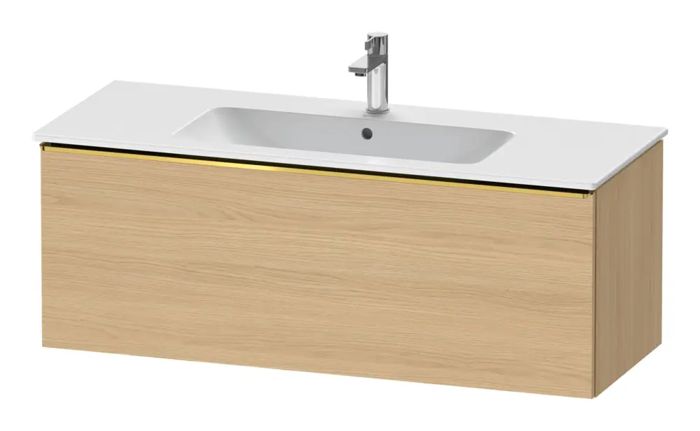 Garantierte Lieferung Duravit D-Neo Waschtischunterschrank mit 1 Auszug Griff Gold Poliert 1210 x 440 x 462 mm - Eiche Natur Matt