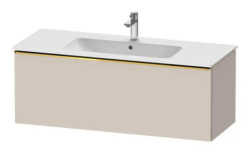 Duravit D-Neo Waschtischunterschrank mit 1 Auszug Griff Gold Poliert 1210 x 440 x 462 mm - Taupe Matt Solange Der Vorrat Reicht