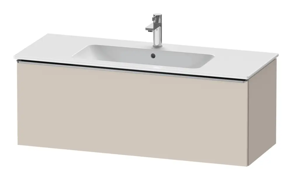 Sonderaktion Duravit D-Neo Waschtischunterschrank mit 1 Auszug Griff Edelstahl Gebürstet 1210 x 440 x 462 mm - Taupe Matt