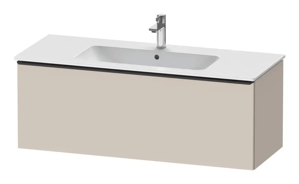 Wochenendangebot Duravit D-Neo Waschtischunterschrank mit 1 Auszug Griff Diamantschwarz Matt 1210 x 440 x 462 mm - Taupe Matt